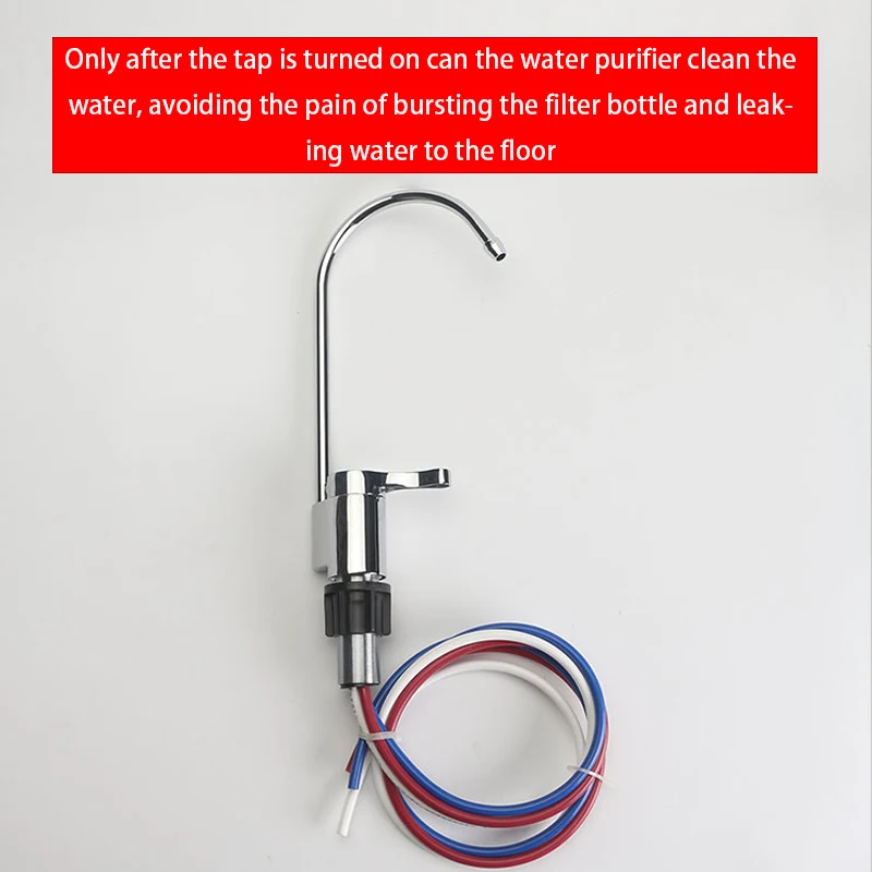 Three Tube Non Pressure 1/4"Gooseneck Faucet Kitchen Accessories Amway Water Purifier Faucet Diverter Water Purification Protect - Image 3