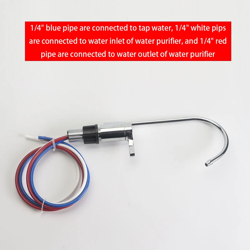 Three Tube Non Pressure 1/4"Gooseneck Faucet Kitchen Accessories Amway Water Purifier Faucet Diverter Water Purification Protect - Image 4
